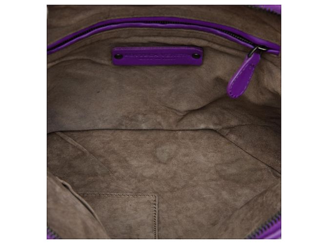 Bottega Veneta Borsa a tracolla Nodini in nappa Intrecciato viola Porpora Viola scuro - vista 4