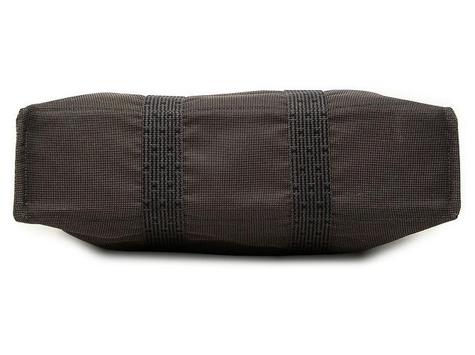 Hermès Gray Canvas Herline MM Brown Dark grey - view 3