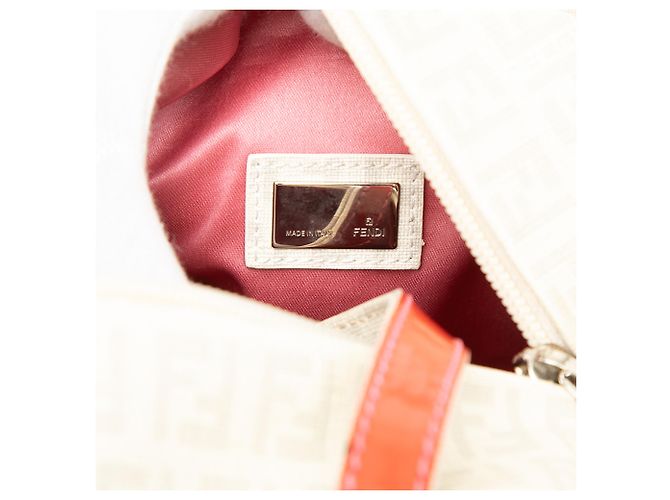 Fendi Mini Zucchino Spalmati Handtasche Weiß - Ansicht 5