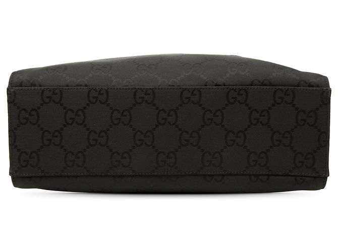 Bamboo Borsa Satchel Gucci in nylon GG nero con bambù - vista 3