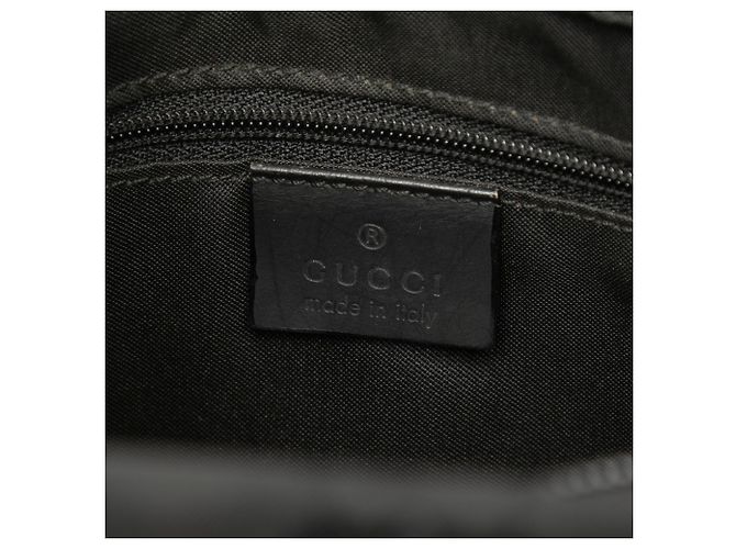 Bamboo Borsa Satchel Gucci in nylon GG nero con bambù - vista 5