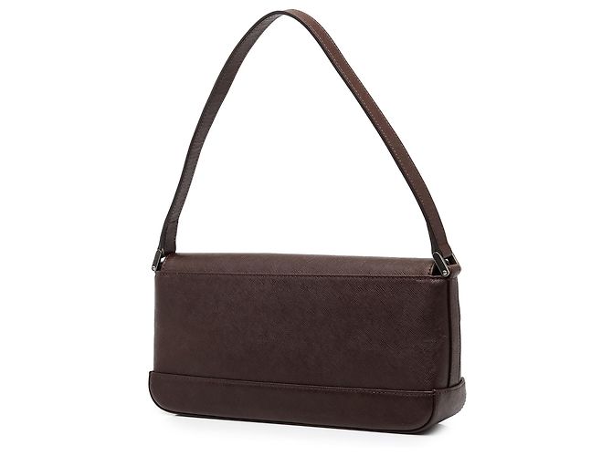 Borsa a tracolla con patta in pelle marrone Burberry Marrone scuro - vista 2