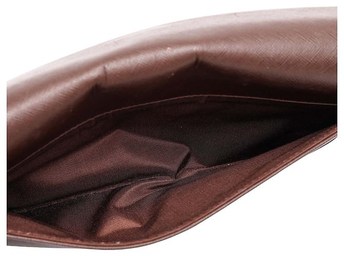 Borsa a tracolla con patta in pelle marrone Burberry Marrone scuro - vista 6