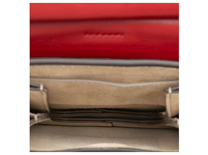Borsa polso Faye mini Chloé in vitello e camoscio rosso - vista 4