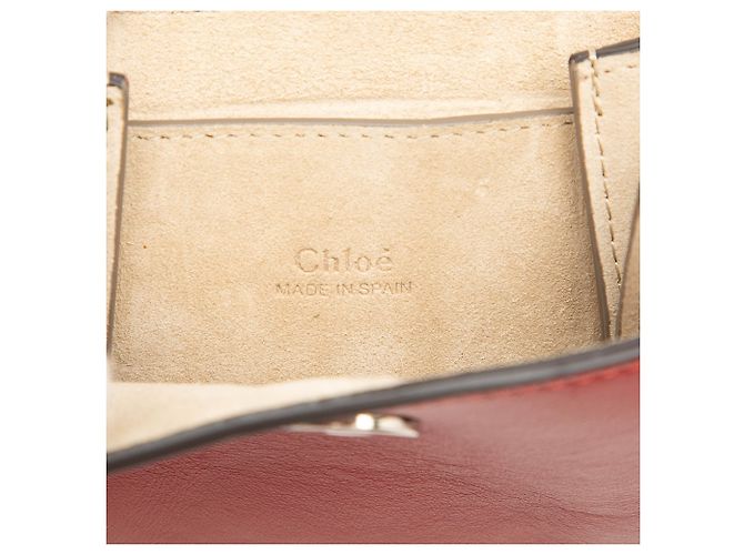 Borsa polso Faye mini Chloé in vitello e camoscio rosso - vista 5