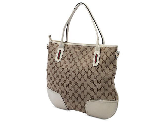 Borsa Gucci Princy in tela GG beige - vista 2
