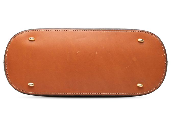 Céline Borsa a mano dome Celine in tela rivestita Brown Macadam Marrone - vista 3