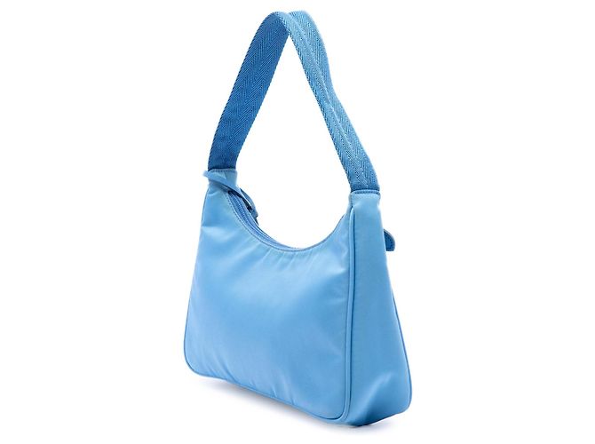Sac à épaule Prada Blue Mini Tessuto Re Edition 2000 Bleu - vue 2