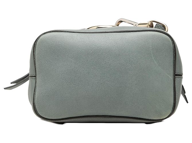 Mini zaino Chloé Faye in vitello e camoscio blu Blu chiaro - vista 3