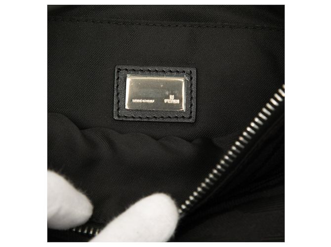 Borsa Hobo Fendi in tela con stampa zebra nera Nero - vista 5