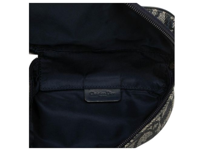 Autre Marque Pouch Saddle Diorissimo in tela blu Dior - vista 3
