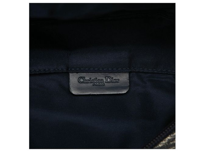 Autre Marque Pouch Saddle Diorissimo in tela blu Dior - vista 4