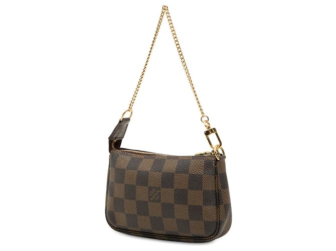 Louis Vuitton Brown Damier Ebene Mini Pochette Accessoires Marrom - vista 2