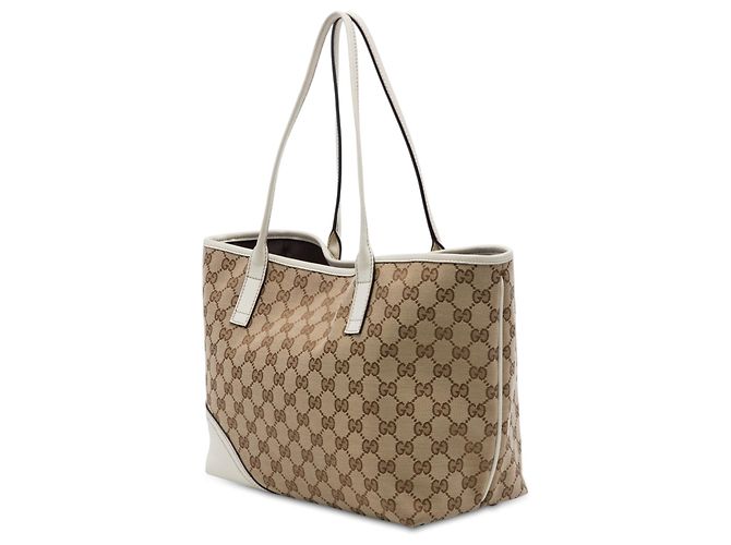 Gucci New Britt Tote aus beigem GG Canvas - Ansicht 2