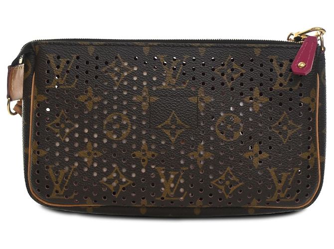 Louis Vuitton Brown Monogram Perforated Pochette Accessoires Marrom - vista 2