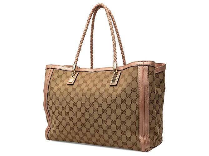Gucci Bella Tote aus beigem GG Canvas - Ansicht 2