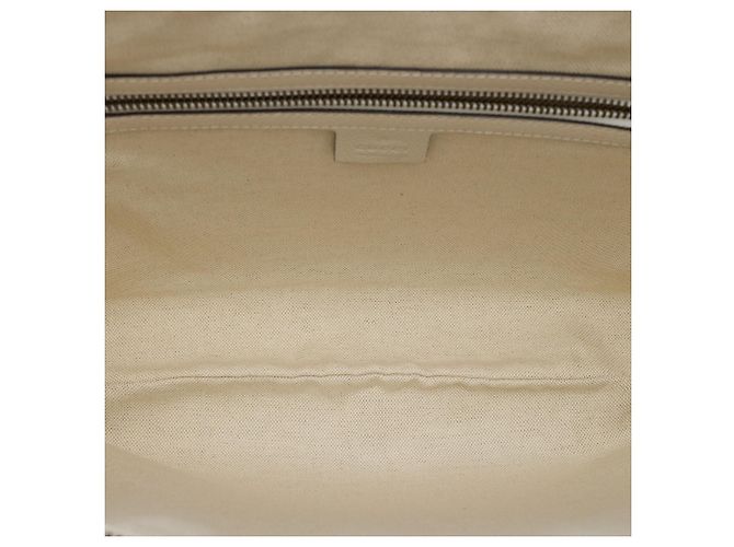 Borsa a tracolla a mezzaluna Gucci in pelle di vitello martellata marrone con logo - vista 4
