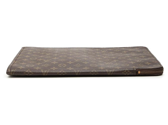 Louis Vuitton Brown Monogram Poche Documents Portfolio Marrom - vista 3