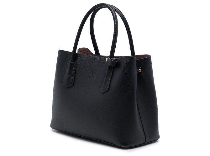 Prada Black Small Saffiano Cuir Double Satchel - view 2