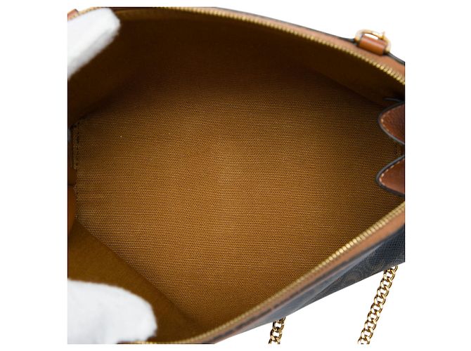 Céline Celine Triomphe Clutch mit Kette aus beschichtetem Canvas in Braun Dunkelbraun - Ansicht 4