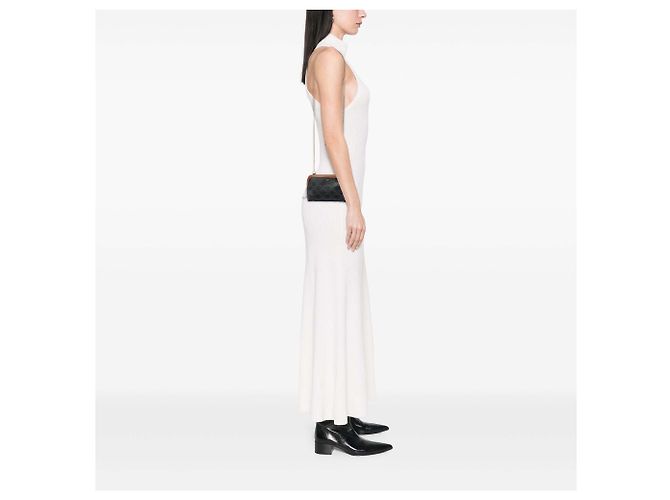 Céline Celine Triomphe Clutch mit Kette aus beschichtetem Canvas in Braun Dunkelbraun - Ansicht 5