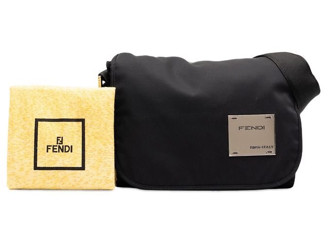 Fendi Crossbody aus schwarzer Baumwolle - Ansicht 7