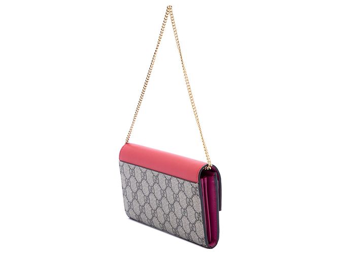 Padlock Gucci Beige GG Supreme Geldbörse mit Kette und Vorhängeschloss - Ansicht 2