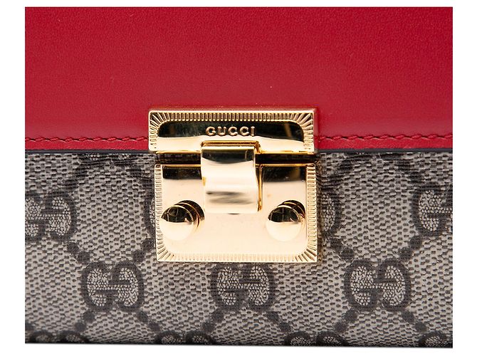 Padlock Gucci Beige GG Supreme Geldbörse mit Kette und Vorhängeschloss - Ansicht 5