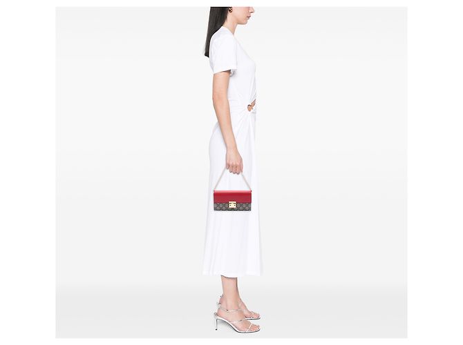 Padlock Gucci Beige GG Supreme Geldbörse mit Kette und Vorhängeschloss - Ansicht 6