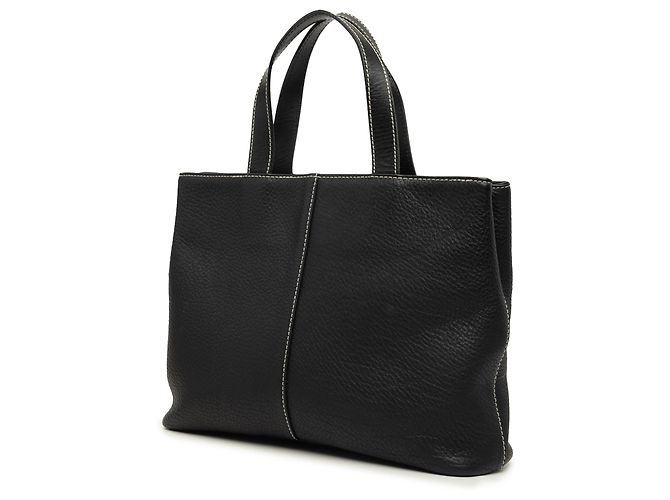 Borsa Tote Burberry in pelle nera Nero - vista 2