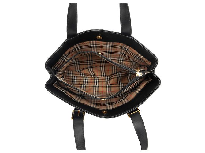 Borsa Tote Burberry in pelle nera Nero - vista 4