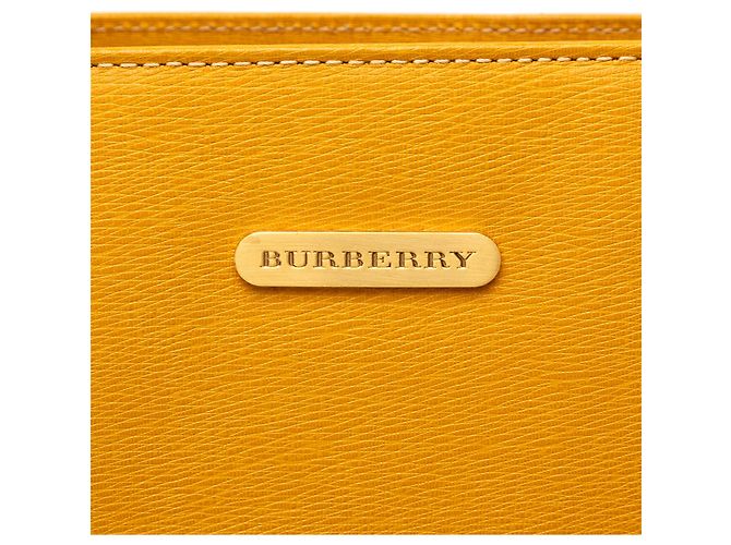 Borsa a mano Burberry in pelle gialla Giallo Senape - vista 5