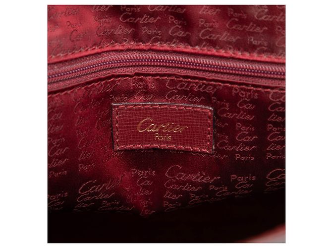 Borsa Must De Cartier in pelle rossa Rosso Bordò - vista 5