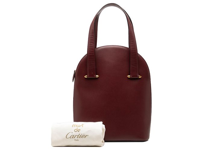 Borsa Must De Cartier in pelle rossa Rosso Bordò - vista 7