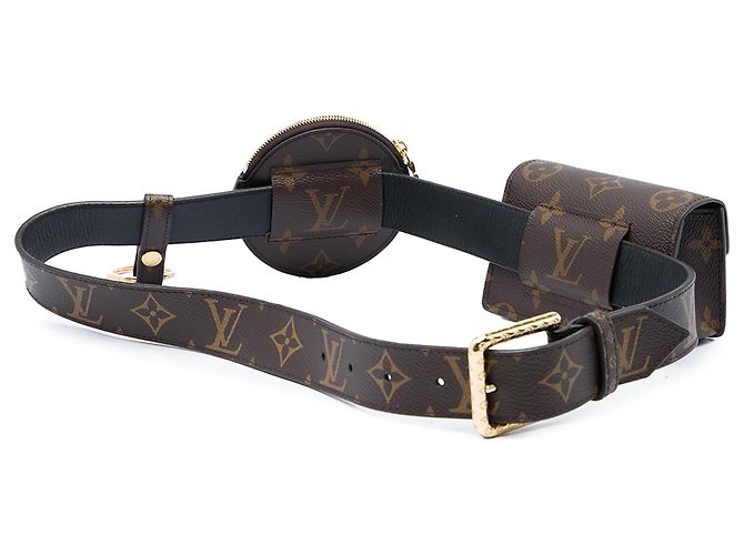 Cintura Louis Vuitton Brown Monogram Daily Multi Pocket 30mm Marrone - vista 2