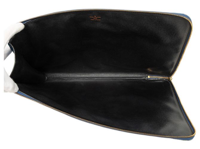 Louis Vuitton Blue Epi Poche Documents Portfolio Azul - vista 4