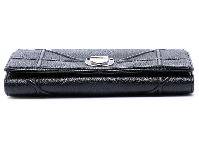 Autre Marque Portafoglio Diorama Croisiere con catena in vitello grana nera Dior Nero - vista 3