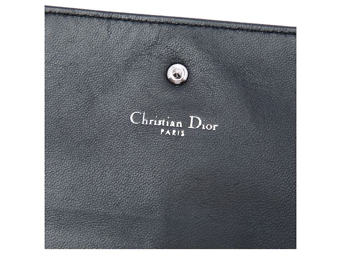 Autre Marque Portafoglio Diorama Croisiere con catena in vitello grana nera Dior Nero - vista 5