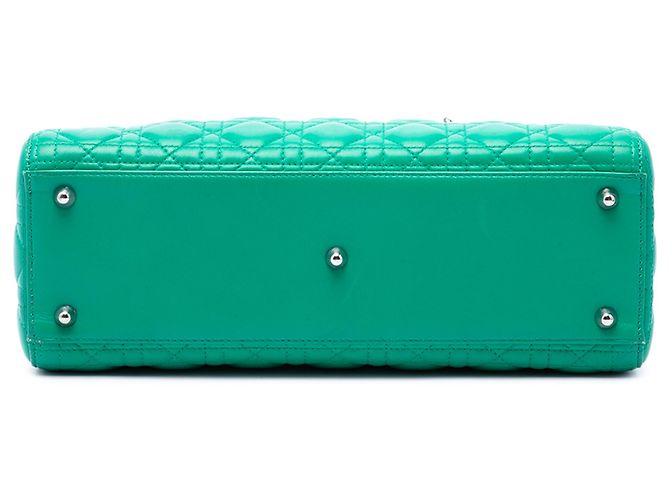 Autre Marque Dior Green Large Lambskin Cannage Lady Dior Verde - vista 3