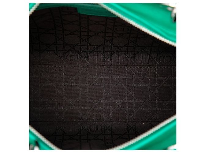 Autre Marque Dior Green Large Lambskin Cannage Lady Dior Verde - vista 4