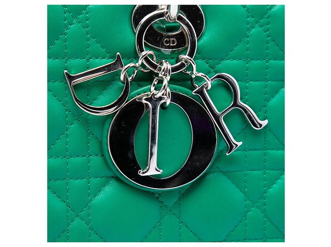 Autre Marque Dior Green Large Lambskin Cannage Lady Dior Verde - vista 5