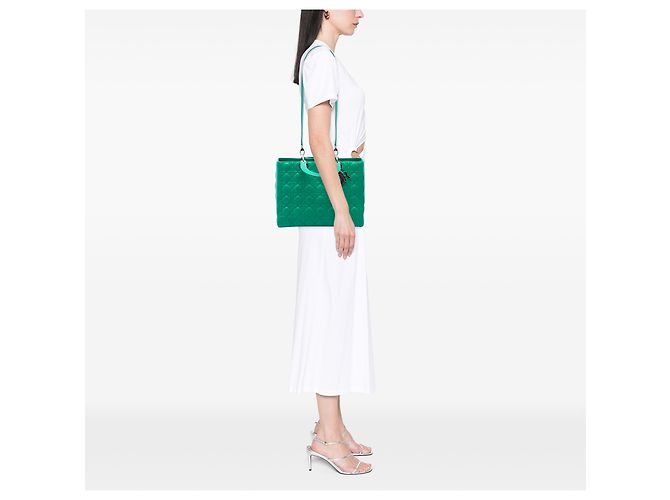 Autre Marque Dior Green Large Lambskin Cannage Lady Dior Verde - vista 6