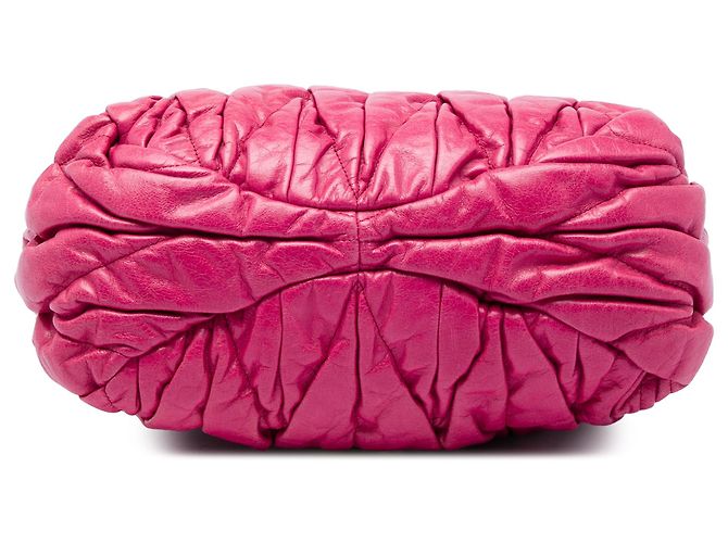 Miu Miu Coffer Satchel aus rosa gestepptem Lammleder Pink - Ansicht 3
