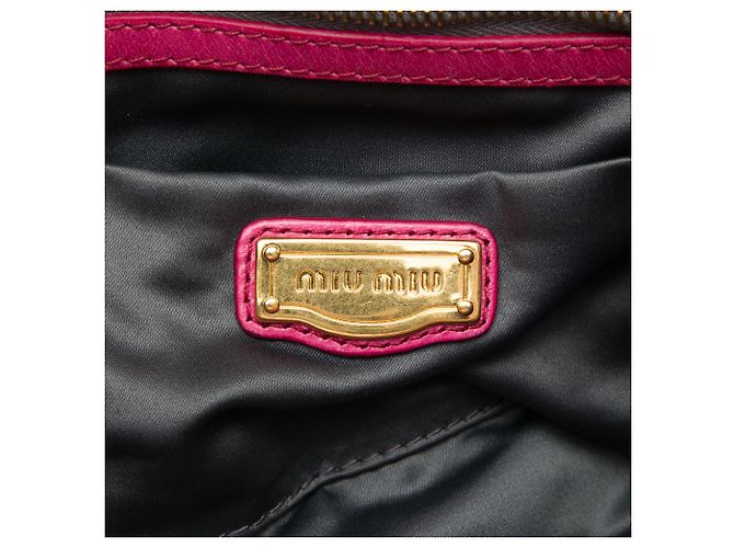 Miu Miu Coffer Satchel aus rosa gestepptem Lammleder Pink - Ansicht 5