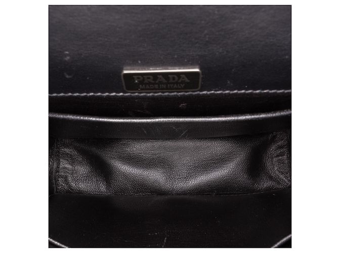 Borsa a tracolla Prada Cahier in vitello City con rifiniture in Saffiano nero - vista 4