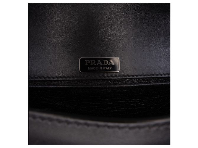 Borsa a tracolla Prada Cahier in vitello City con rifiniture in Saffiano nero - vista 5