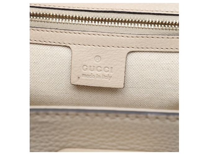 Bolsa New Bamboo Gucci em couro de bezerro marrom, tamanho Medium Bege - vista 5