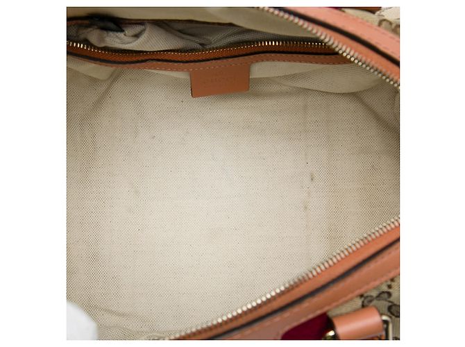 Borsa Boston Gucci Beige Small GG Canvas Web Joy - vista 4