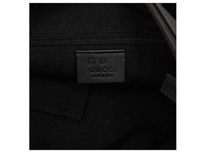 Borsa a tracolla Gucci in camoscio nero GG - vista 5