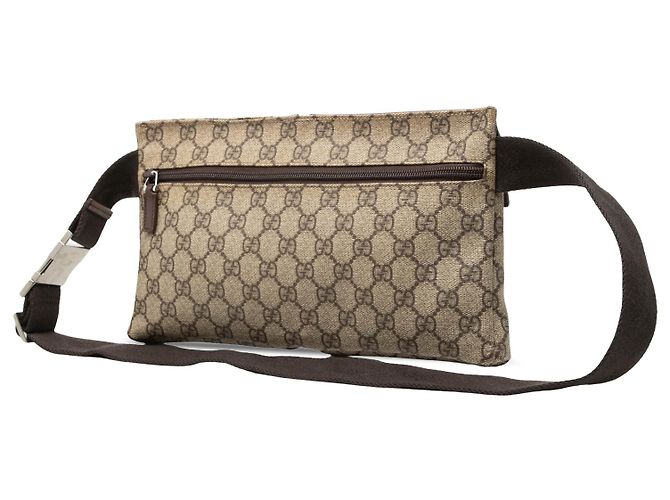 Bolso cinturón Gucci Beige GG Supreme de doble bolsillo - vista 2